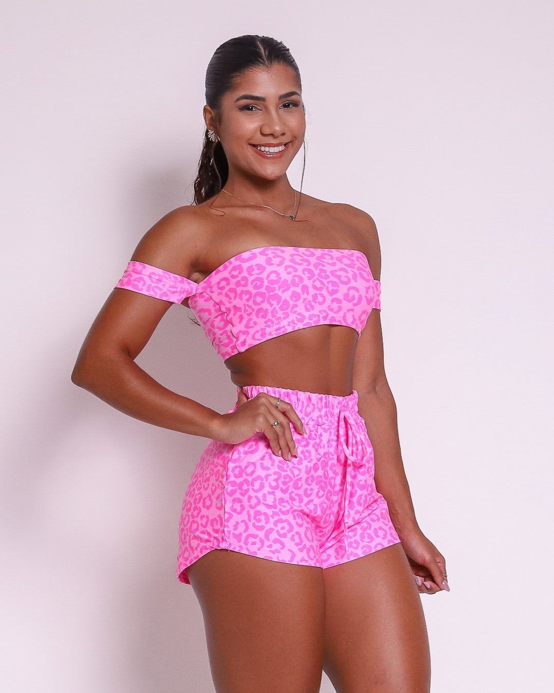 Conjunto Onça Barbie Rosa